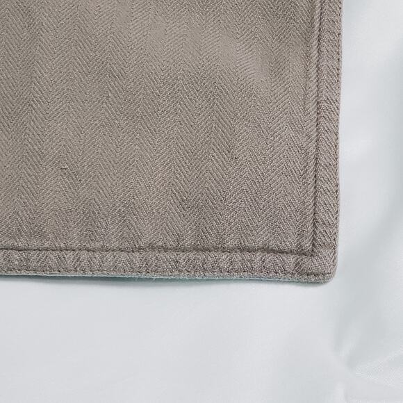 Placemats Set of 8 Reversible Light Blue Teal Gray Twill Soft Brushed Soft 18x13 - Picture 6 of 11